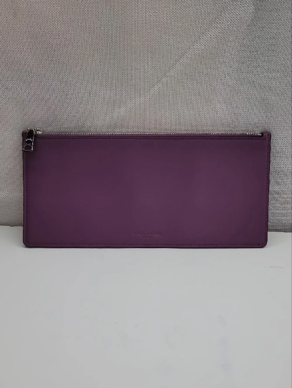 Coach Purple Leather Zip Bag Insert